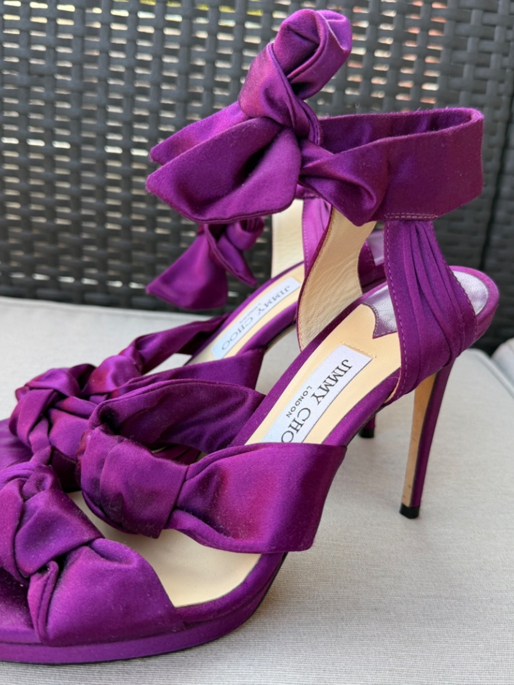 Jimmy Choo Kris Printed Knotted Sandal Size 39 (US8) - Picture 6 of 6